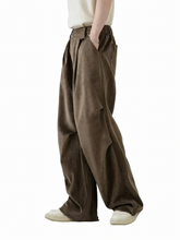 Vintage Pleated Brushed Wide Leg Pant